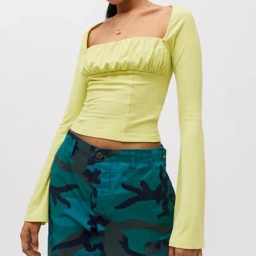 UO Ruched Long Sleeve Top